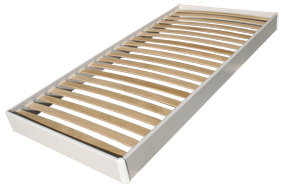 Sommier lattes vernis blanc