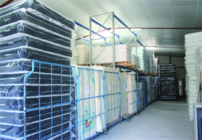 Photo de l'aire de stockage des produits Vosges Literie