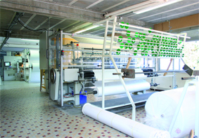 Photo des lignes de production du matelassage